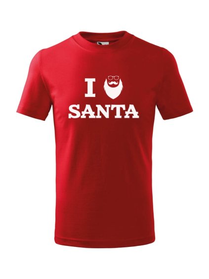 Dětské tričko s potiskem I love Santa