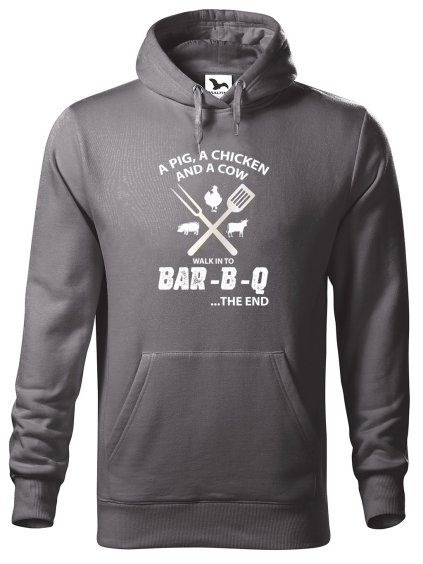 Pánská mikina s potiskem BAR-B-Q