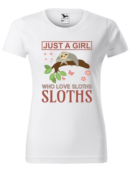 Dámské tričko s potiskem Love sloths