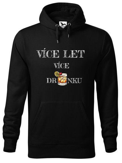 Pánská mikina s potiskem Více drinku