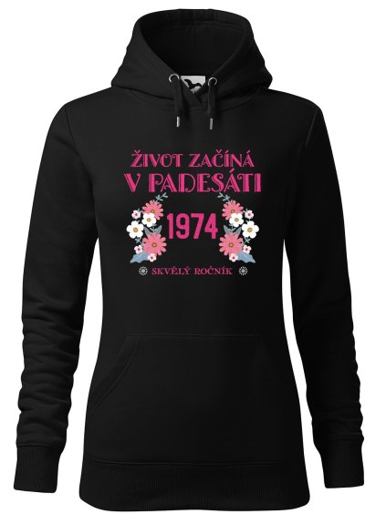 Dámská mikina Život začíná v 50