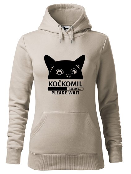 Dámská mikina Kočkomil loading (Barva dámské mikiny Malfini Cape Bílá, Velikost - žena NOVÉ 2XL)