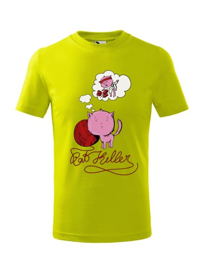 Dětské tričko s potiskem Kočičí sen (Barva trička (děti) NOVÉ Apple green, Velikost - všechny NOVÉ 110 /4 roky)