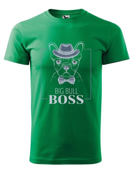 Pánské tričko s potiskem Big bull boss (Barva trička (muži) NOVÉ Apple green, Velikost - všechny NOVÉ 2XL)
