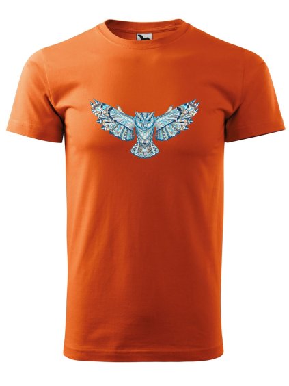 Pánské tričko s potiskem Letící sova (Barva trička (muži) NOVÉ Černá, Velikost - všechny NOVÉ 2XL)
