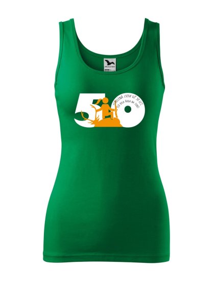 Dámské tílko s potiskem Střelená 50 let (Velikost 2XL, Ženy vodácká tílka Apple green)