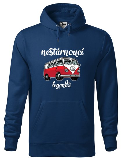 Pánská mikina s potiskem Nestárnoucí legenda1 (Barva mikiny malfini pánské Bílá, Velikost - muž NOVÉ 2XL)