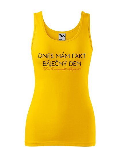 Dámské tílko s potiskem Báječný den (Velikost 2XL, Ženy vodácká tílka Apple green)