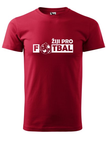 Pánské tričko s potiskem Žiji pro fotbal (Barva trička (muži) NOVÉ Apple green, Velikost - všechny NOVÉ 2XL)