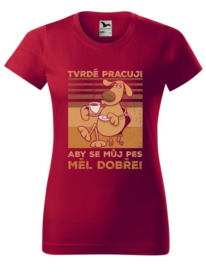 Dámské tričko s potiskem Můj pes (Barva trička - ženy (NOVÉ) Apple green, Velikost - všechny NOVÉ 2XL)