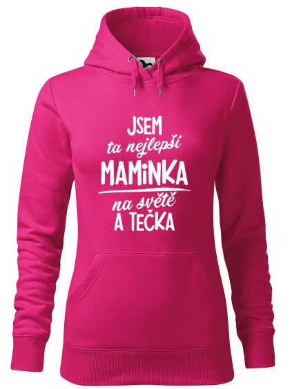 Dámská mikina Nejlepší maminka na světě (Barva dámské mikiny Malfini Cape Bílá, Velikost - žena NOVÉ 2XL)