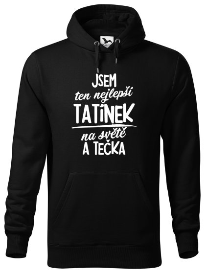 Pánská mikina s potiskem Nejlepší tatínek na světě (Barva mikiny malfini pánské Bílá, Velikost - muž NOVÉ 2XL)