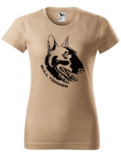 Dámské tričko s potiskem Bull terrier (Barva trička - ženy (NOVÉ) Apple green, Velikost - všechny NOVÉ 2XL)