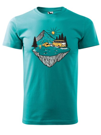 Pánské tričko s potiskem Klídek v přírodě (Barva trička (muži) NOVÉ Apple green, Velikost - všechny NOVÉ 2XL)