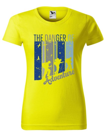 Dámské tričko s potiskem The danger (Barva trička - ženy (NOVÉ) Apple green, Velikost - všechny NOVÉ 2XL)