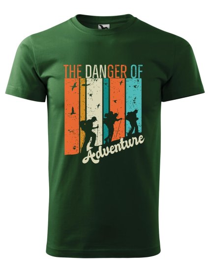 Pánské tričko s potiskem The danger (Barva trička (muži) NOVÉ Apple green, Velikost - všechny NOVÉ 2XL)