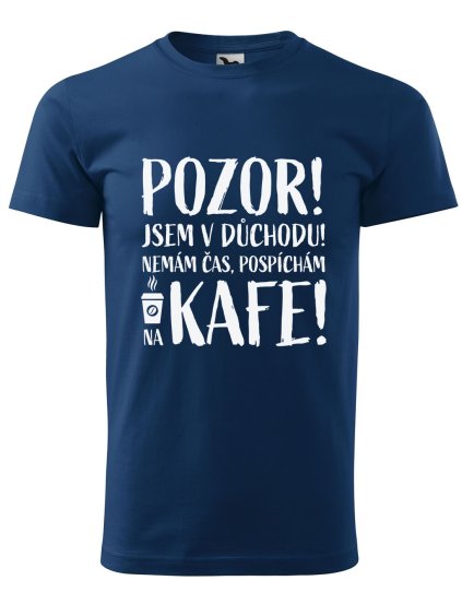 Pánské tričko s potiskem Důchodce kafe (Barva trička (muži) NOVÉ Apple green, Velikost - všechny NOVÉ 2XL)
