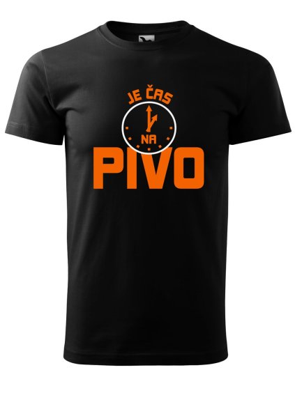 Pánské tričko s potiskem Je čas na pivo (Barva trička (muži) NOVÉ Apple green, Velikost - všechny NOVÉ 2XL)