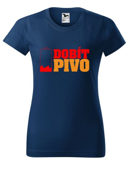 Dámské tričko s potiskem Dobít pivo (Barva trička - ženy (NOVÉ) Apple green, Velikost - všechny NOVÉ 2XL)