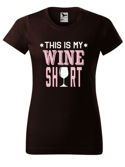 Dámské tričko s potiskem Wine shirt (Barva trička - ženy (NOVÉ) Apple green, Velikost - všechny NOVÉ 2XL)