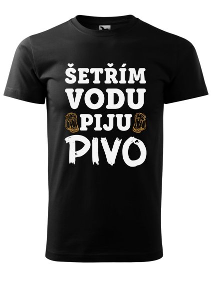 Pánské tričko s potiskem Šetřím vodu (Barva trička (muži) NOVÉ Apple green, Velikost - všechny NOVÉ 2XL)
