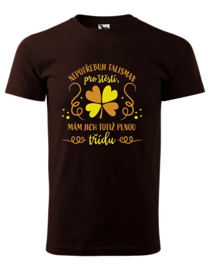 Pánské tričko s potiskem Talisman pro štěstí (Barva trička (muži) NOVÉ Apple green, Velikost - všechny NOVÉ 2XL)