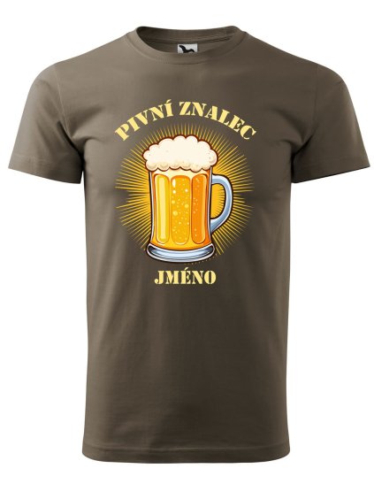 Pánské tričko s potiskem Pivní znalec (Barva trička (muži) NOVÉ Apple green, Velikost - všechny NOVÉ 2XL)