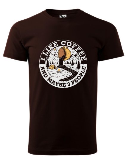 Pánské tričko s potiskem I like coffee (Barva trička (muži) NOVÉ Apple green, Velikost - všechny NOVÉ 2XL)