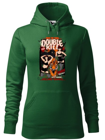 Dámská mikina Double kill (Barva dámské mikiny Malfini Cape Bílá, Velikost - žena NOVÉ 2XL)