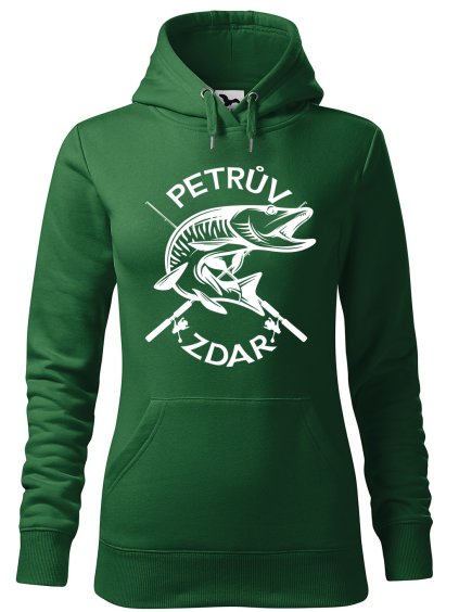 Dámská mikina Petrův zdar (Barva dámské mikiny Malfini Cape Bílá, Velikost - žena NOVÉ 2XL)