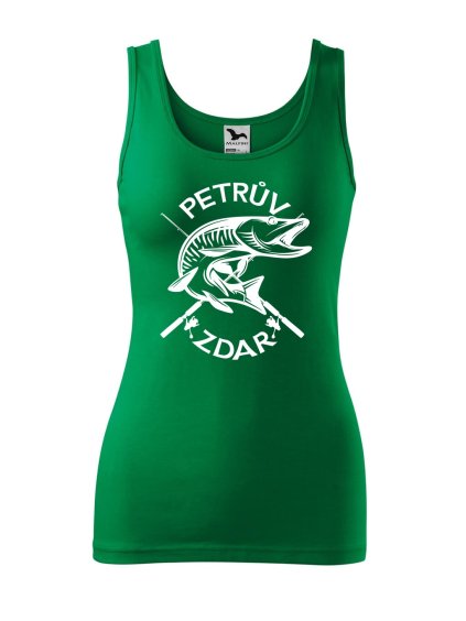 Dámské tílko s potiskem Petrův zdar (Velikost 2XL, Ženy vodácká tílka Apple green)