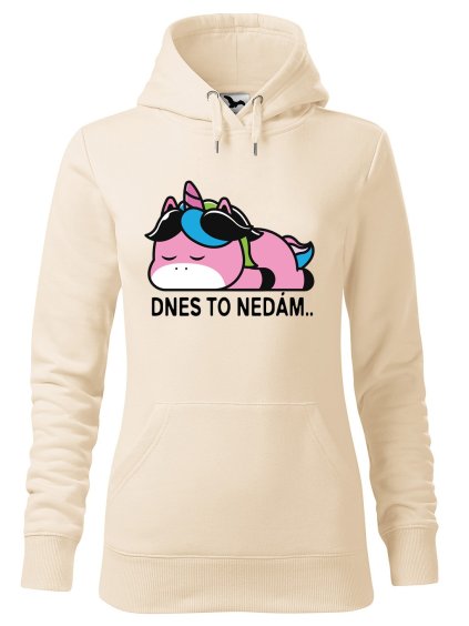 Dámská mikina Dnes to nedám (Barva dámské mikiny Malfini Cape Bílá, Velikost - žena NOVÉ 2XL)