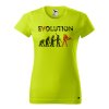 Dámské tričko s potiskem Evolution hrdinka