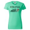 Dámské tričko s potiskem Evolution hrdinka