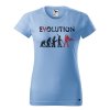 Dámské tričko s potiskem Evolution hrdinka