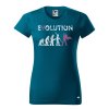 Dámské tričko s potiskem Evolution hrdinka