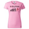 Dámské tričko s potiskem Evolution hrdinka