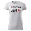 Dámské tričko s potiskem Evolution hrdinka