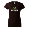 Dámské tričko s potiskem Go vegan