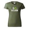 Dámské tričko s potiskem Go vegan