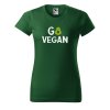 Dámské tričko s potiskem Go vegan