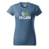 Dámské tričko s potiskem Go vegan