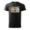Pánské tričko s potiskem EKG coffee