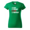 Dámské tričko s potiskem Eat sleep lift