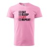 Pánské tričko s potiskem Eat sleep lift