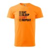 Pánské tričko s potiskem Eat sleep lift