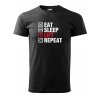 Pánské tričko s potiskem Eat sleep lift