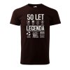 Pánské tričko s potiskem 50 let legenda se symboly