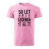 Pánské tričko s potiskem 50 let legenda se symboly