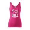 Dámské tílko s potiskem Queen of the grill